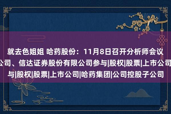 就去色姐姐 哈药股份：11月8日召开分析师会议，宁银容或有限背负公司、信达证券股份有限公司参与|股权|股票|上市公司|哈药集团|公司控股子公司