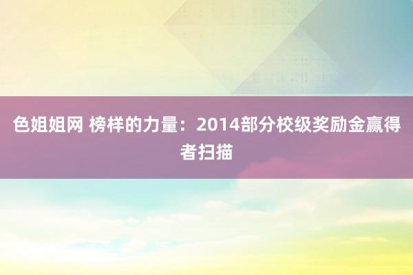 色姐姐网 榜样的力量：2014部分校级奖励金赢得者扫描