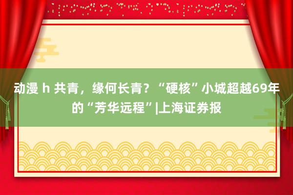 动漫 h 共青，缘何长青？“硬核”小城超越69年的“芳华远程”|上海证券报