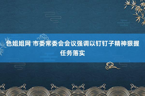 色姐姐网 市委常委会会议强调以钉钉子精神狠握任务落实